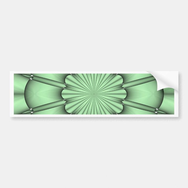 Autocollant De Voiture Fleur Abstraite en vert pâle (Devant)