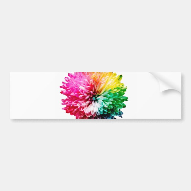 Autocollant De Voiture fleur arc-en-ciel (Devant)