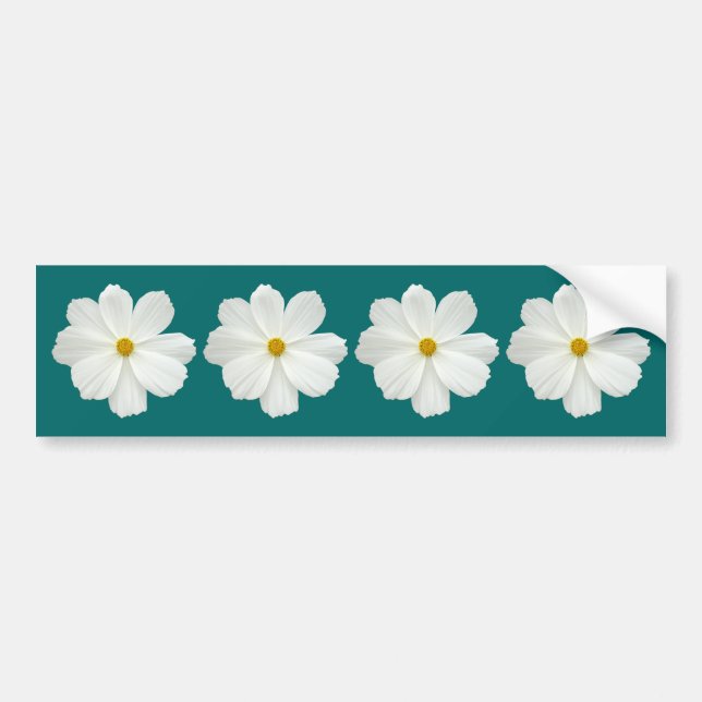 Autocollant De Voiture Fleur blanche de cosmos (Devant)