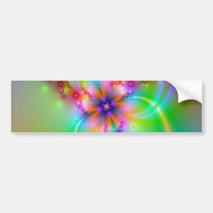 Autocollant De Voiture Fleur colorée avec des rubans