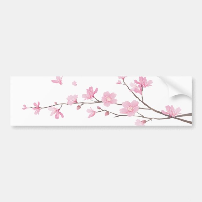 Autocollant De Voiture Fleur de cerisiers - Arrière - plan transparent (Devant)