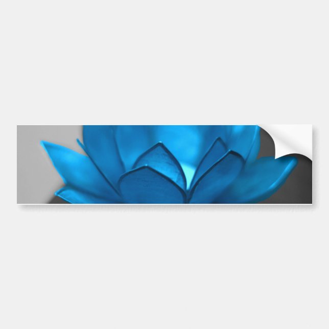 Autocollant De Voiture Fleur de Lotus bleu (Devant)