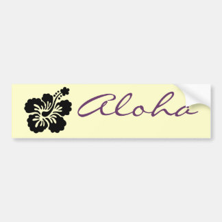 Autocollant De Voiture Fleur de noir aloha