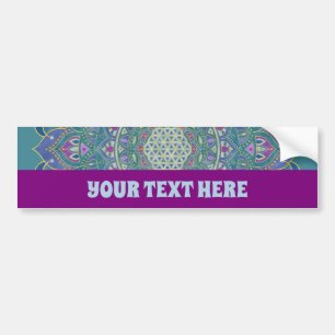 Autocollant De Voiture Fleur De Vie - Mandala India Style 1