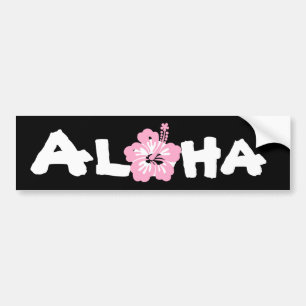 Autocollant De Voiture fleur rose L de ketmie aloha