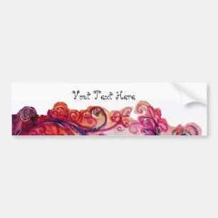 Autocollant De Voiture FLEURS BLANCHES rose vif pourpre blanc