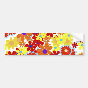 Autocollant De Voiture Fleurs Cool fines mignonnes Fille Rétro Floral