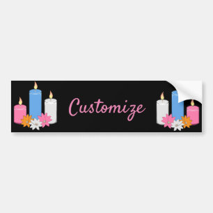 Autocollant De Voiture Fleurs de bougie Lit Thunder_Cove