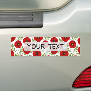 Autocollant De Voiture Fleurs d'été joyeuses floraison de pavot