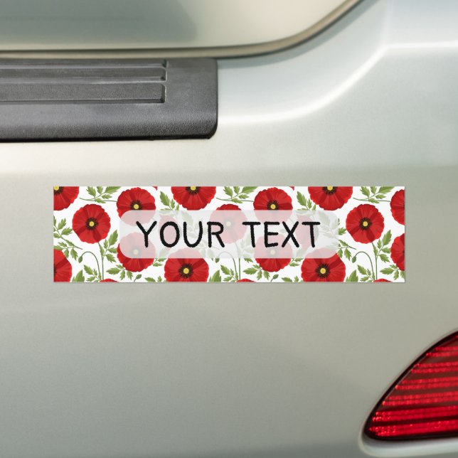 Autocollant De Voiture Fleurs d'été joyeuses floraison de pavot (En voiture)