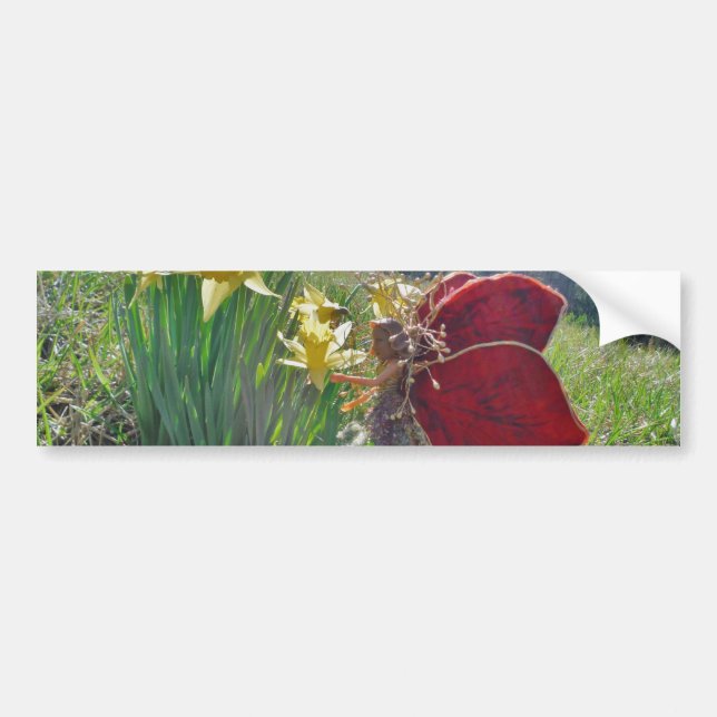 Autocollant De Voiture Fleurs et fleurs jaunes (Devant)