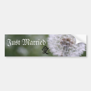 Autocollant De Voiture Fleurs sauvages épousant des invitations et des