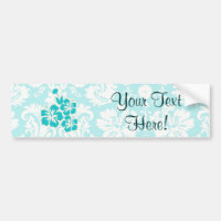 Fleurs tropicales turquoises