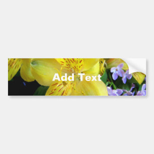 Autocollant De Voiture Fleurs Violet jaune Alstroemeria Lilacs Floral