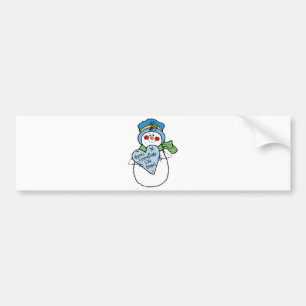 Autocollant De Voiture flocon de neige comme bonhomme de neige