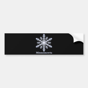 Autocollant De Voiture Flocon de neige de bleu de Minnesnowta