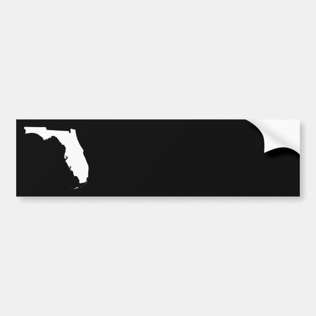 Autocollant De Voiture Floride en blanc et noir (Devant)