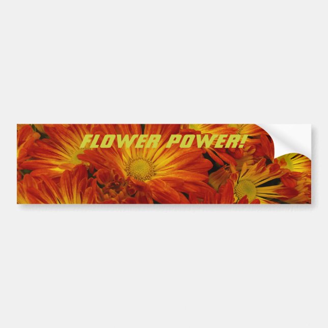 Autocollant De Voiture Flower power ! (Devant)