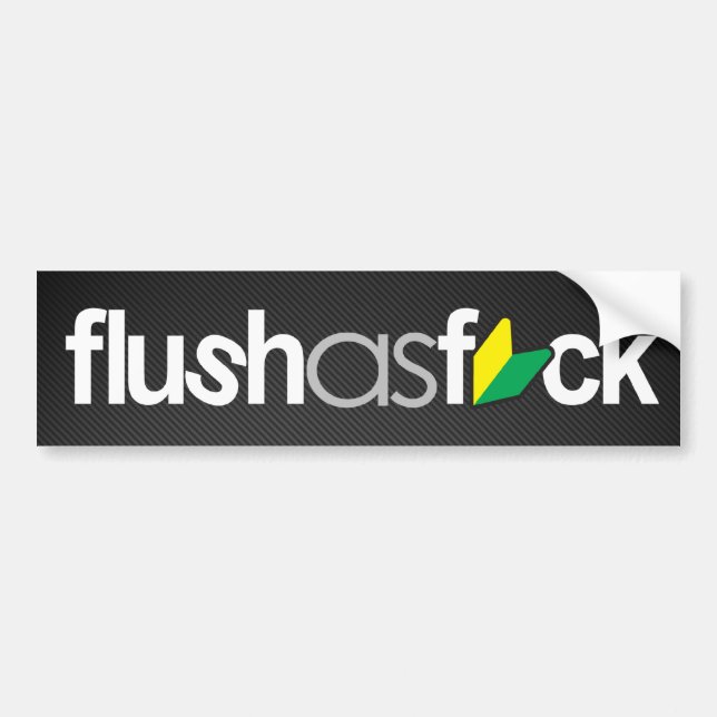 Autocollant De Voiture flushasfck (fibre de carbone de faux) (Devant)