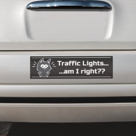 Autocollant De Voiture Foncé Funny Feu de circulation de chats lumières P