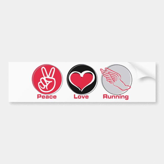 Autocollant De Voiture Fonctionnement d'amour de paix (Devant)