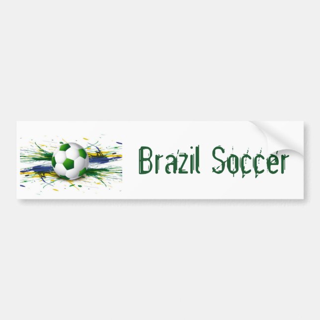 Autocollant De Voiture Football Brésil (Devant)