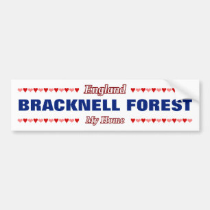 Autocollant De Voiture FORÊT DE BRACKNELL - Ma maison - Angleterre;Coeur