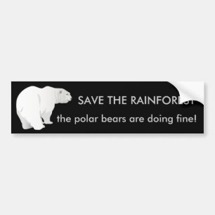 Autocollant De Voiture Forêt tropicale ou ours blancs ? Adhésif pour