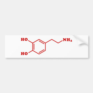 Autocollant De Voiture Formule chimique moléculaire de dopamine