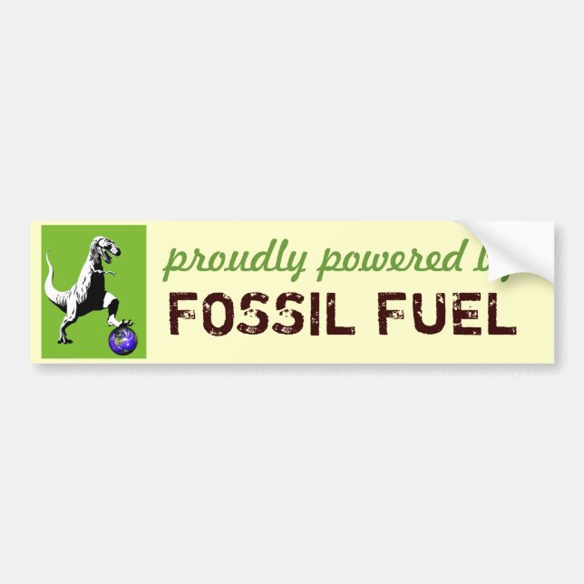 Autocollant De Voiture Fossile rempli de combustible (Devant)