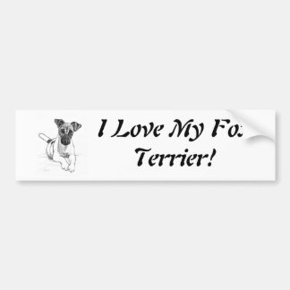 Autocollant De Voiture Fox Terrier courageux