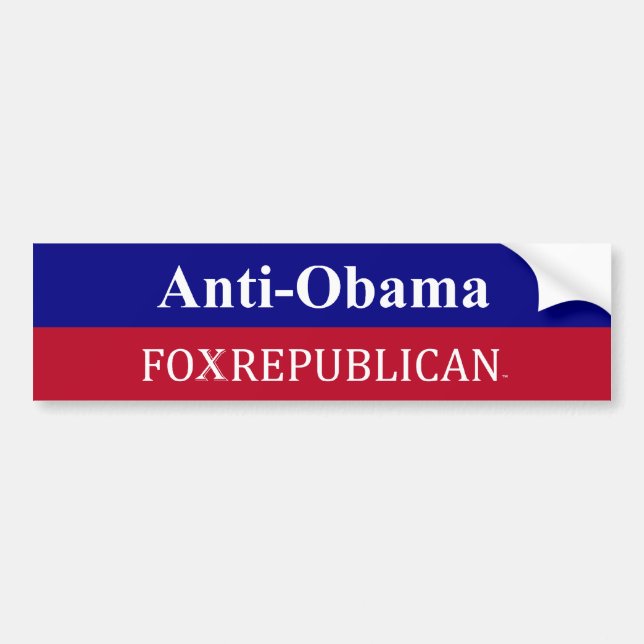 Autocollant De Voiture Foxrepublican Anit-Obama (Devant)