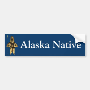Autocollant De Voiture Fractal Inuit Hunter - Autochtone de l'Alaska