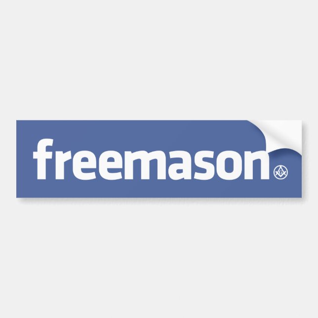 Autocollant De Voiture Franc-maçon, logo de style de Facebook avec petit (Devant)