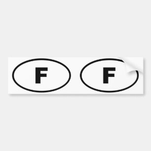 Autocollant De Voiture France - F - ovale européen