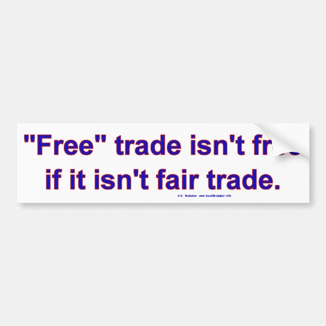 Autocollant De Voiture FreeTradeFairTrade (Devant)