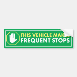 AUTOCOLLANT DE VOITURE FRÉQUENTEZ LA PRÉCAUTION VERTE D'ARRÊTS