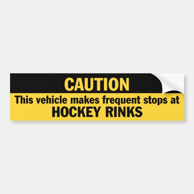 Autocollant De Voiture Fréquents Arrêts (Hockey) (Devant)