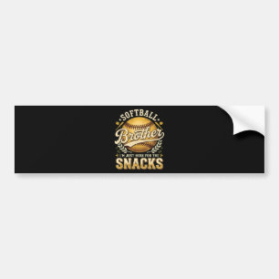 Autocollant De Voiture Frère de softball drôle Snacks Sports