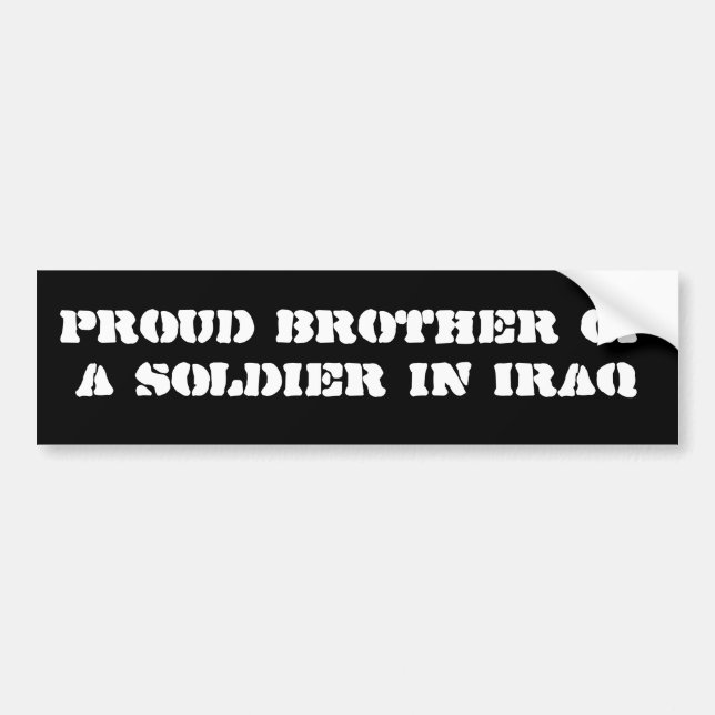 Autocollant De Voiture Frère fier d'un soldat en Irak (Devant)