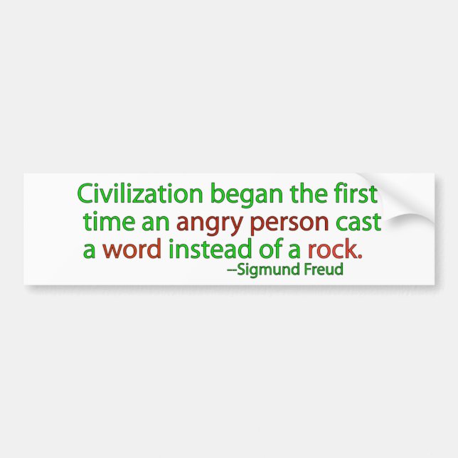 Autocollant De Voiture Freud sur la civilisation (Devant)
