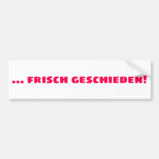 Autocollant De Voiture Frisch Geschieden