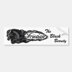 Autocollant De Voiture Frison, la beauté noire