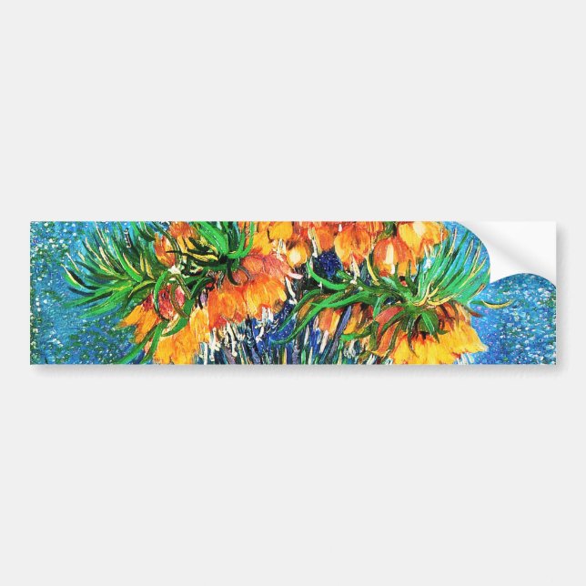 Autocollant De Voiture Fritillons dans un Vase Van Gogh Art (Devant)