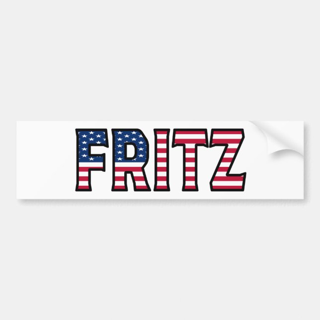Autocollant De Voiture Fritz Nom Vorname USA Aufkleber Sticker Auto (Devant)