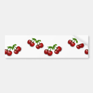 Autocollant De Voiture Fruits de cerise sur le blanc