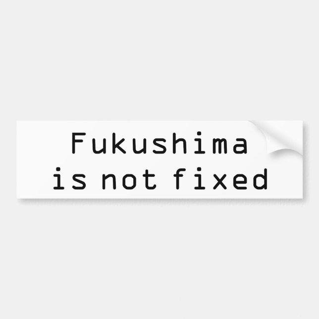 Autocollant De Voiture Fukushima n'est pas fixe (Devant)