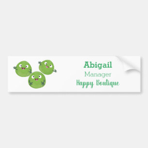 Autocollant De Voiture Funny Brussels sprouts légumes caricature