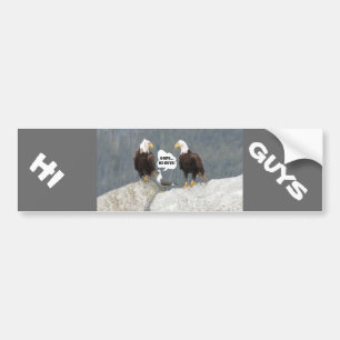 Autocollant De Voiture Funny Eagles and Seagull Bumper Sticker