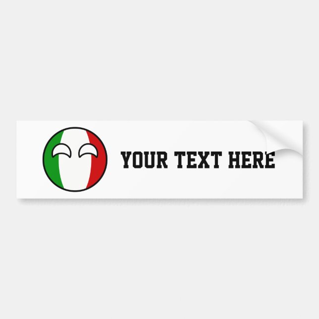 Autocollant De Voiture Funny Trending Geeky Italie Camptryball (Devant)